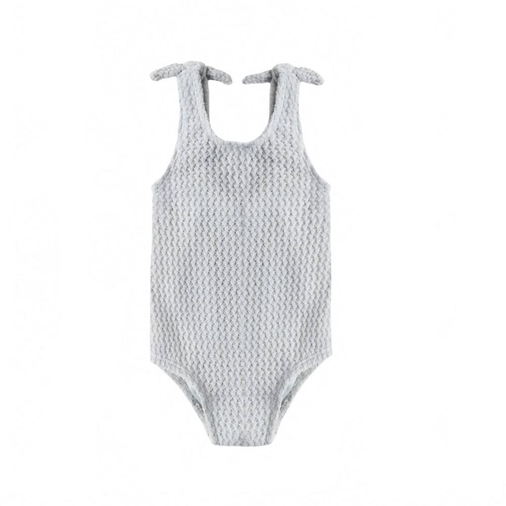 NEW RYLEE + CRU girls millie one-piece in dusty blue
